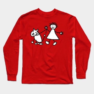 Girl Walking the Dog Long Sleeve T-Shirt